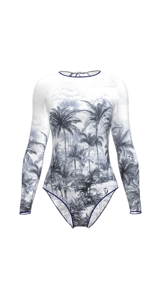 Mexico - One-Piece Swimsuit - Tropical Engraving