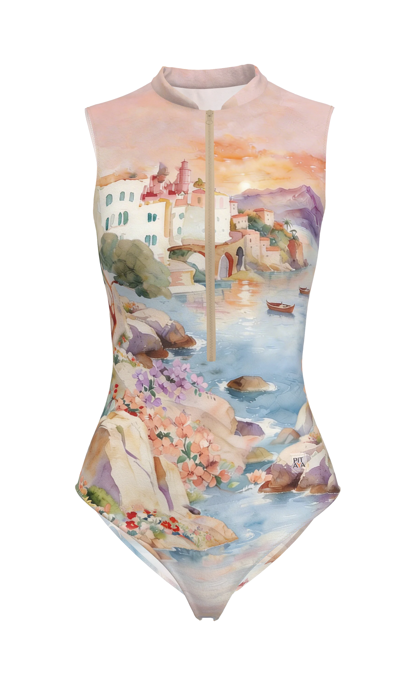 Sydney - One Piece Smart Swimsuit - Cliffside morning